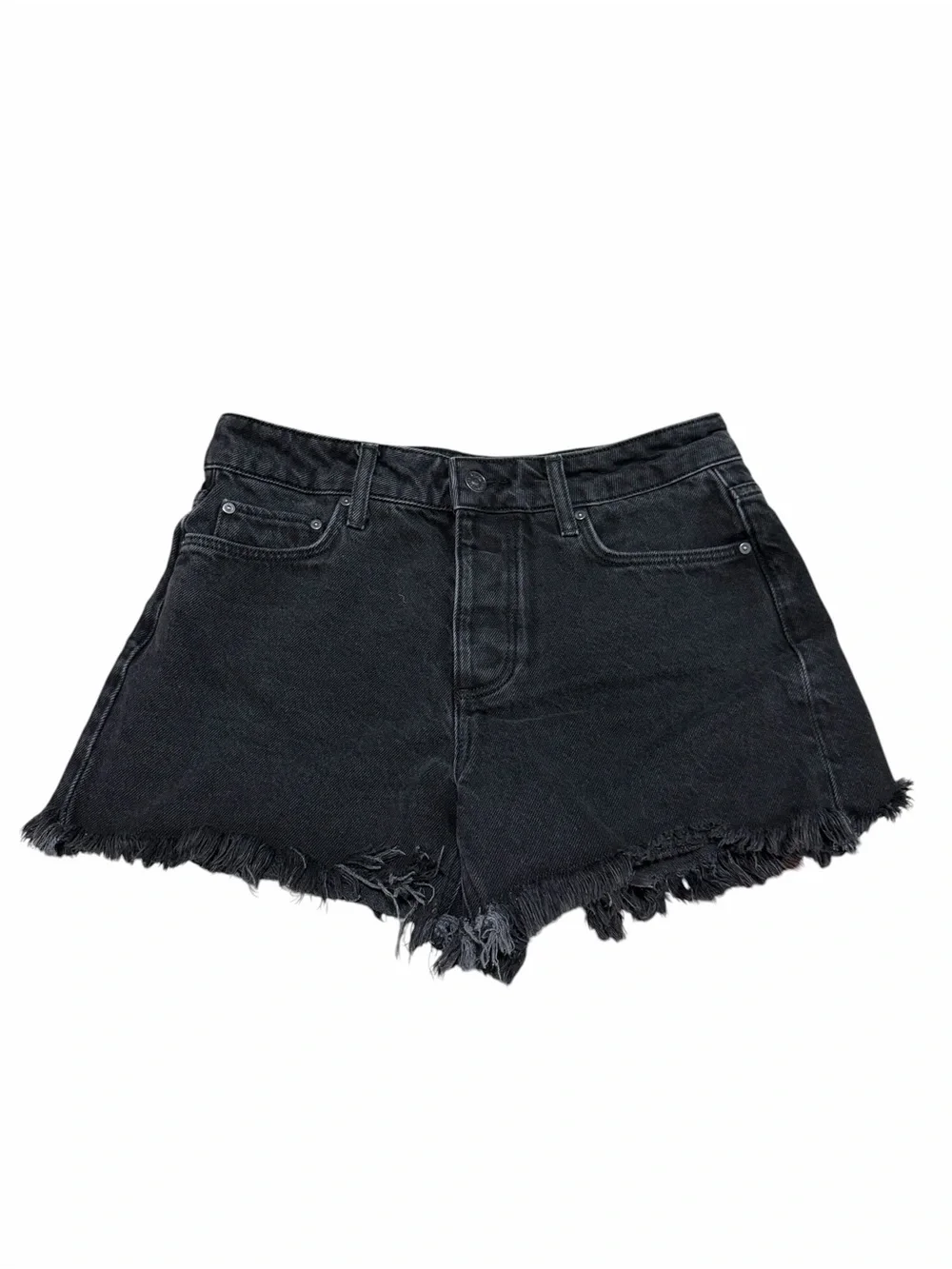 Paige Noella High Rise Cutoff Denim Shorts | Black Dove | Size 26